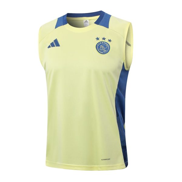 Camiseta Sin Mangas Corta Ajax 2024 2025 Beige Claro