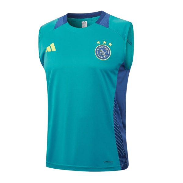 Camiseta Sin Mangas Cortos Ajax 2024 2025 Azul Océano