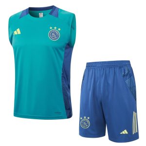 Camiseta Sin Mangas Cortos Ajax 2024 2025 Azul Océano