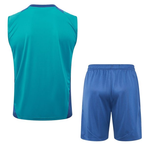 Camiseta Sin Mangas Cortos Ajax 2024 2025 Azul Océano