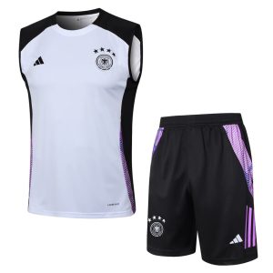 Camiseta Sin Mangas Corta Alemania 2024-2025 Blanco