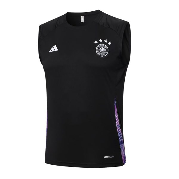 Camiseta Sin Mangas Corta Alemania 2024 2025 Negro