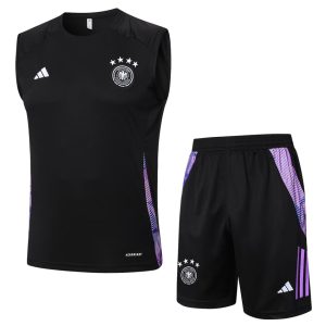 Camiseta Sin Mangas Corta Alemania 2024 2025 Negro