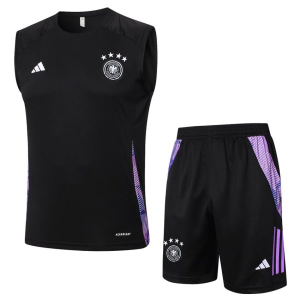 Camiseta Sin Mangas Corta Alemania 2024 2025 Negro