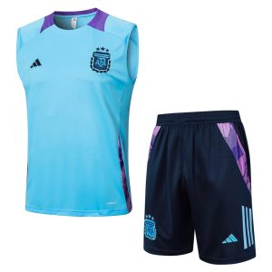 Camiseta Sin Mangas Corta Argentina 2024 2025 Celeste