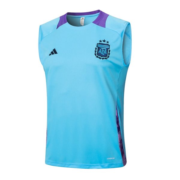 Camiseta Sin Mangas Corta Argentina 2024 2025 Celeste