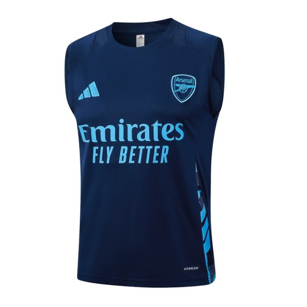Camiseta Sin Mangas Corto Arsenal 2024-2025 Azul Oscuro