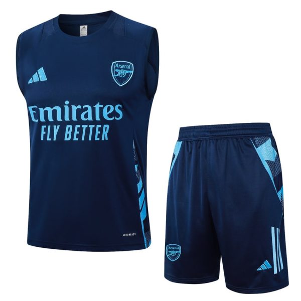 Camiseta Sin Mangas Corto Arsenal 2024-2025 Azul Oscuro