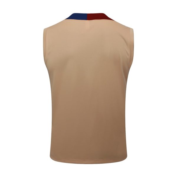 Camiseta Sin Mangas Corta Barça 2024 2025 Beige