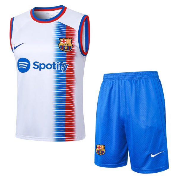 Camiseta corta blanca sin mangas del Barça 2024-2025