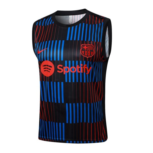 Camiseta corta sin mangas azul y negra del Barça 2024-2025