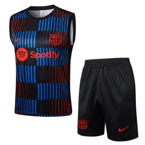 Camiseta corta sin mangas azul y negra del Barça 2024-2025