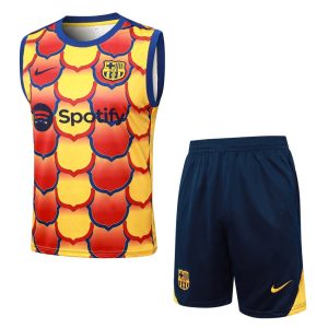 Camiseta corta sin mangas amarilla y roja del Barça 2024-2025