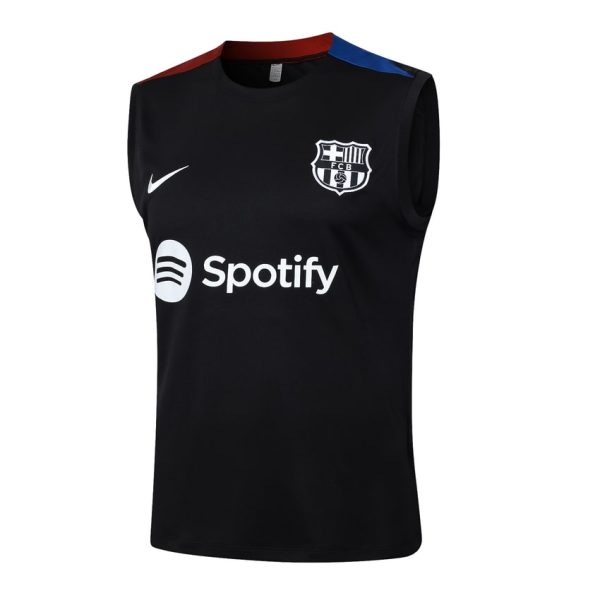 Camiseta Sin Mangas Corta Barça 2024 2025 Negro
