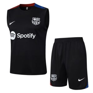 Camiseta Sin Mangas Corta Barça 2024 2025 Negro