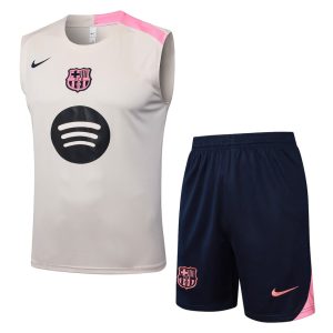 Camiseta de tirantes corta Barça 2025 2026 Beige Rosa