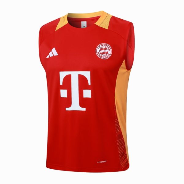 Camiseta Sin Mangas Corta Bayern Munich 2024 2025 Rojo Claro