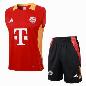 Camiseta Sin Mangas Corta Bayern Munich 2024 2025 Rojo Claro