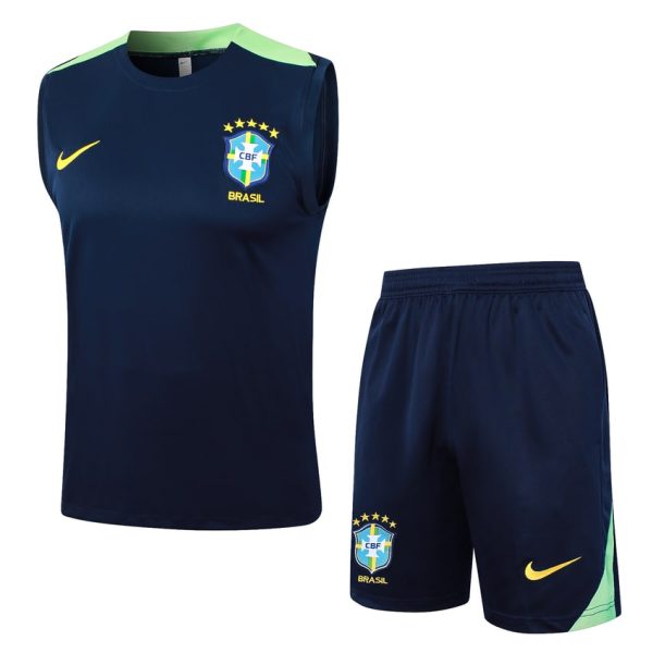 Camiseta Bresil 2024 2025 corta azul oscuro