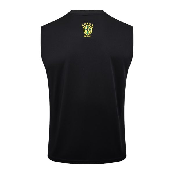 Camiseta corta sin mangas con estampado amarillo de Brasil 2024-2025
