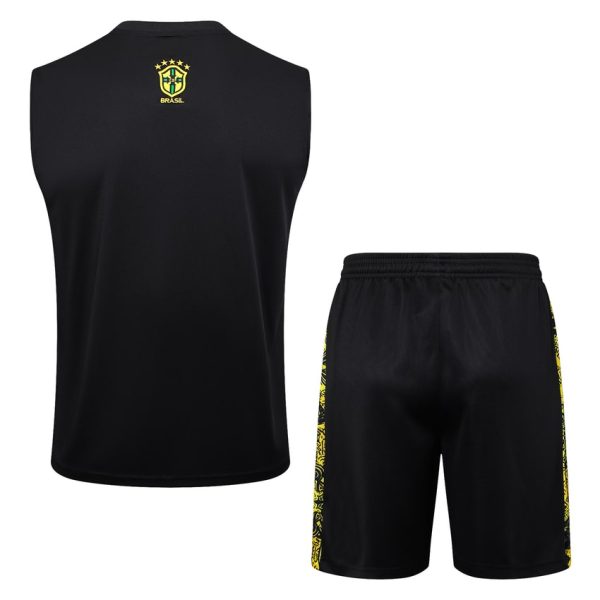 Camiseta corta sin mangas con estampado amarillo de Brasil 2024-2025