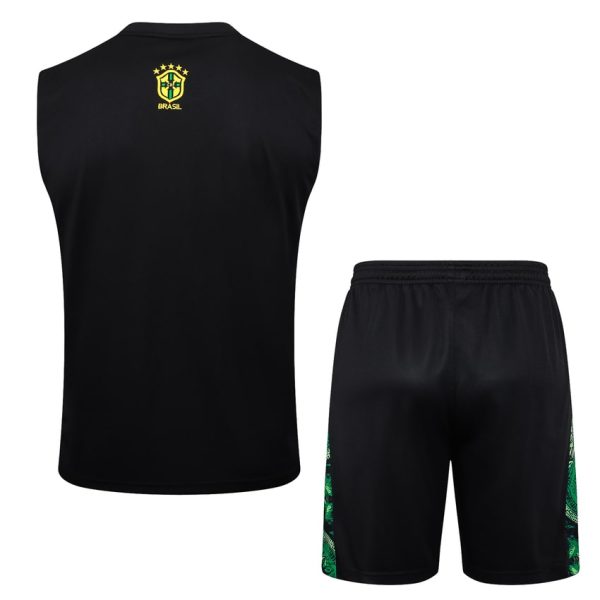 Camiseta corta sin mangas con estampado verde de Brasil 2024-2025