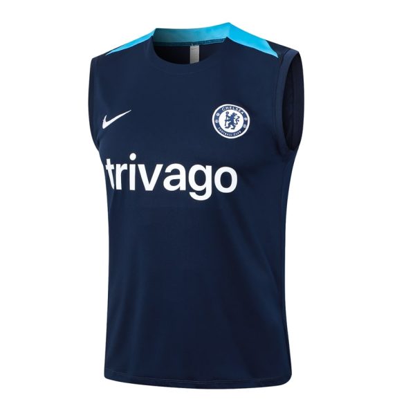 Camiseta sin mangas corta Chelsea 2024 2025 azul oscuro