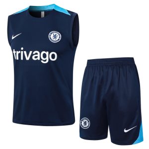 Camiseta sin mangas corta Chelsea 2024 2025 azul oscuro