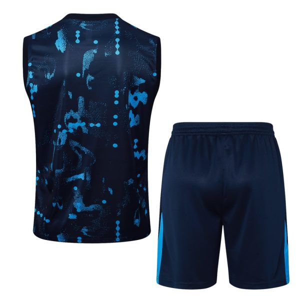 Camiseta corta sin mangas con estampado azul Chelsea 2024 2025
