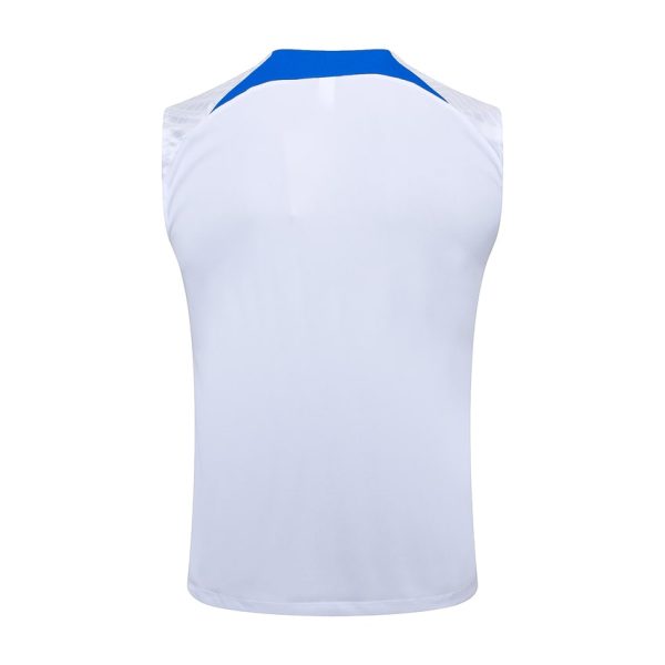 Camiseta Sin Mangas Corta Equipo Frances 2024 2025 Blanco