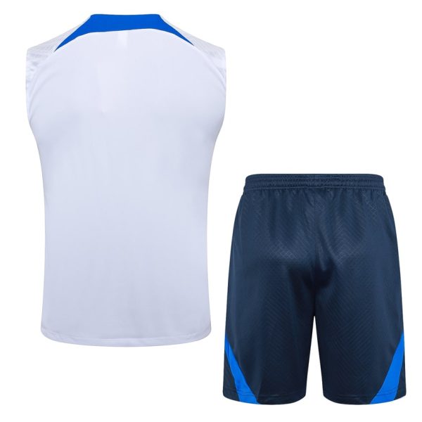 Camiseta Sin Mangas Corta Equipo Frances 2024 2025 Blanco