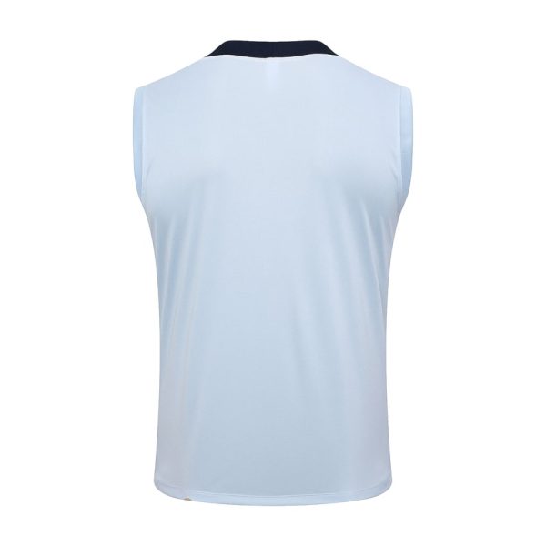 Camiseta Sin Mangas Corto Equipo Frances 2024 2025 Blanco Claro