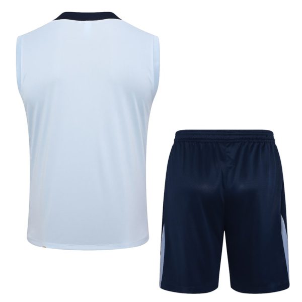 Camiseta Sin Mangas Corto Equipo Frances 2024 2025 Blanco Claro