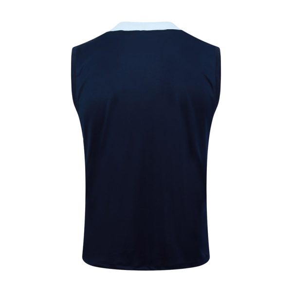 Camiseta Sin Mangas Corto Equipo Frances 2024-2025 Azul Oscuro