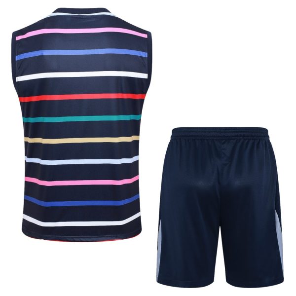Camiseta Sin Mangas Corta Equipo Frances 2024-2025 Estampado Azul