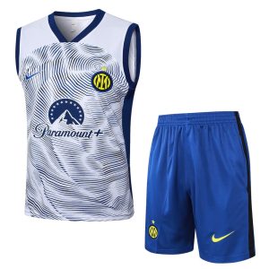 Camiseta corta blanca sin mangas del Inter de Milán 2024-2025