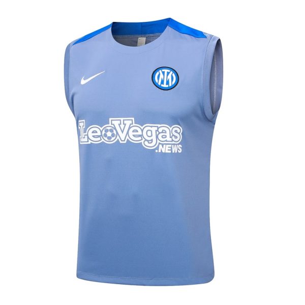 Camiseta Sin Mangas Corta Inter Milan 2024 2025 Celeste