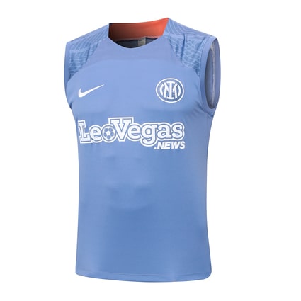 Camiseta Sin Mangas Corta Inter Milan 2024 2025 Azul Océano