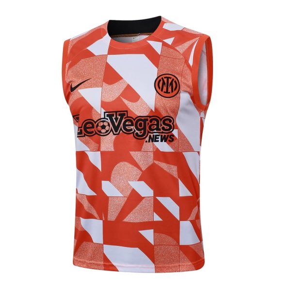 Camiseta Sin Mangas Corta Inter Milan 2024 2025 Rojo Blanco