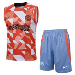 Camiseta Sin Mangas Corta Inter Milan 2024 2025 Rojo Blanco