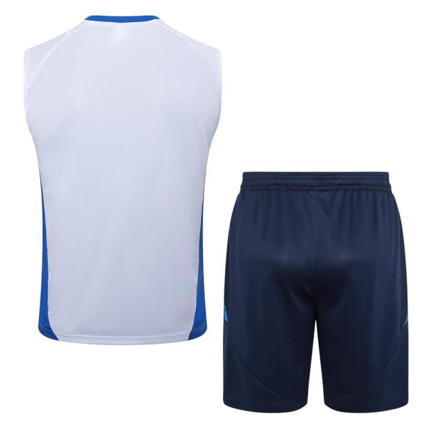 Camiseta Sin Mangas Corta Italia 2024 2025 Blanco