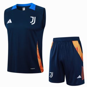 Camiseta Sin Mangas Juventus 2024 2025 Corta Azul Oscuro