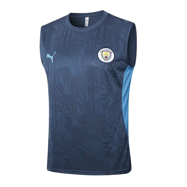 Camiseta corta sin mangas Manchester City 2024-2025 Azul