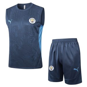 Camiseta corta sin mangas Manchester City 2024-2025 Azul