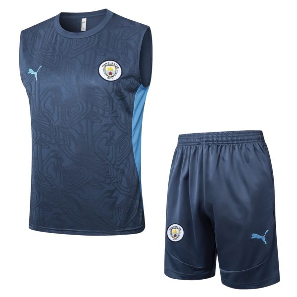 Camiseta corta sin mangas Manchester City 2024-2025 Azul