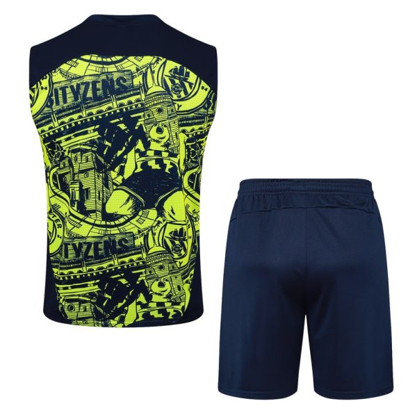 Camiseta corta amarilla y negra del Manchester City 2024-2025