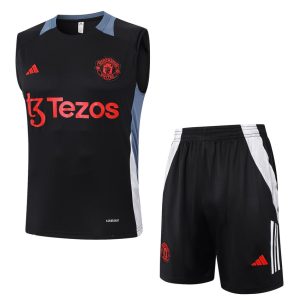 Camiseta Sin Mangas Corta Manchester United 2024 2025 Negro