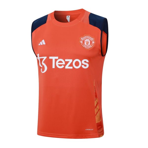 Camiseta Sin Mangas Corta Manchester United 2024 2025 Naranja