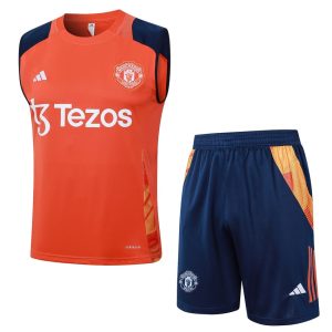 Camiseta Sin Mangas Corta Manchester United 2024 2025 Naranja