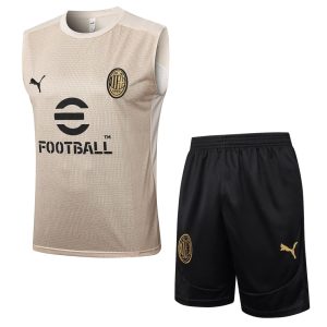 Camiseta corta sin mangas beige del Milan AC 2024-2025